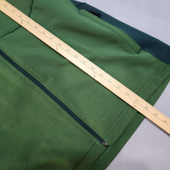 The North Face Windwall Jacket Mens L Green Zip Pockets Softshell Fleece Lined - Picture 9 of 9
